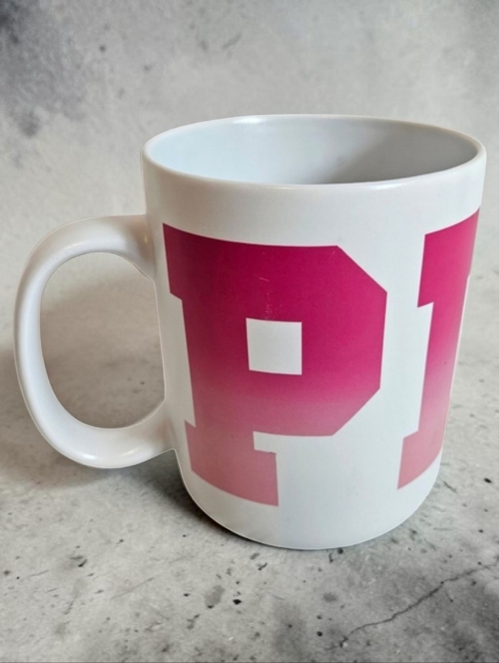 Victoria's Secret PINK Mug 29.76oz Oversized Ceramic Ombré Logo Jumbo Coffee Cup